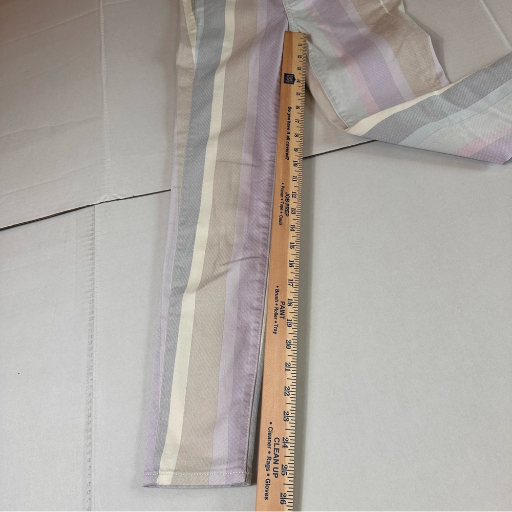 American Eagle Pastel Striped HighRise Jegging Crop Next Level Stretch Sz 00 24W - Picture 6 of 16